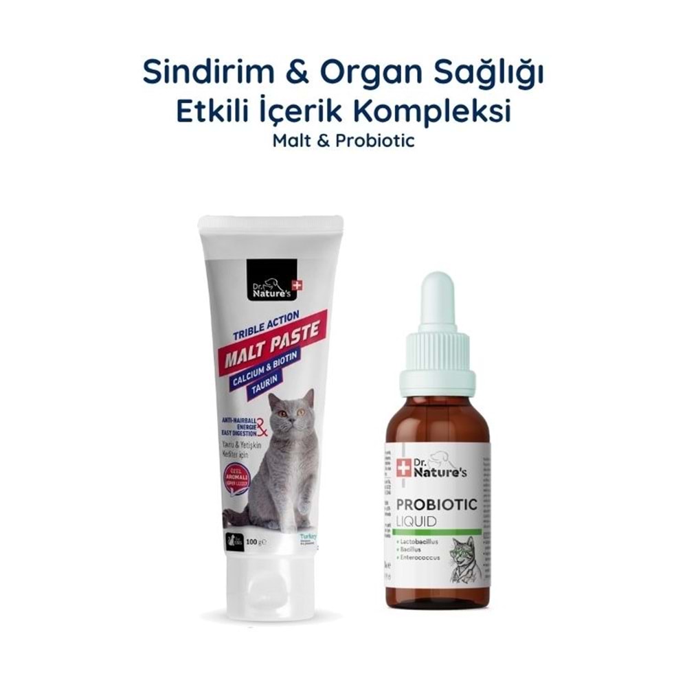 Kedi Malt Macunu + Probiyotik Damla Seti – Sindirim ve Tüy Yumağı Destek Paketi