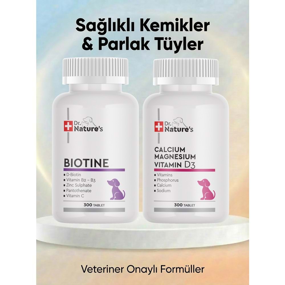KÖPEKLER İÇİN BİOTİN VE KALSİYUM EKLEM DESTEK ÜRÜNÜ (300 TABLET 2 ÜRÜN)