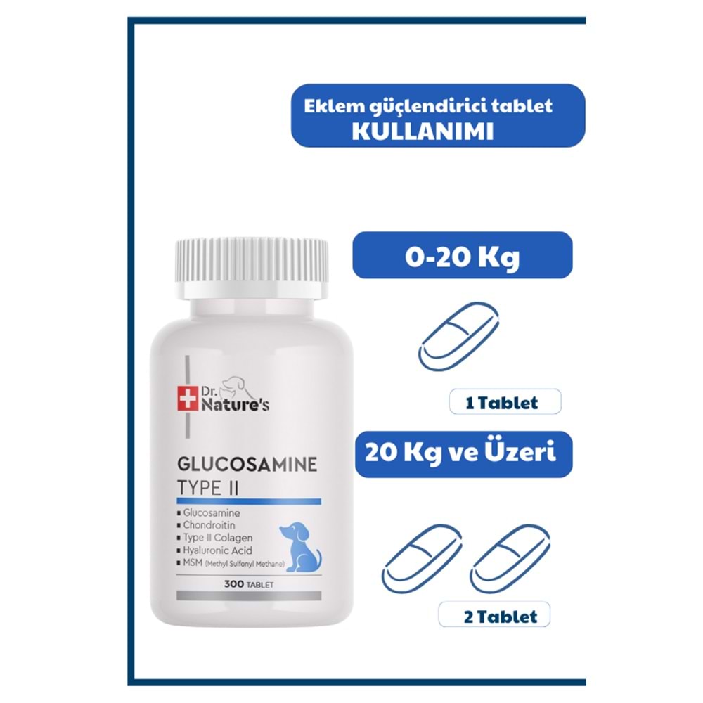 DOG GLUCOSAMINE Köpeklerde eklem destekleyici besin takviyesi (300 Tablet)