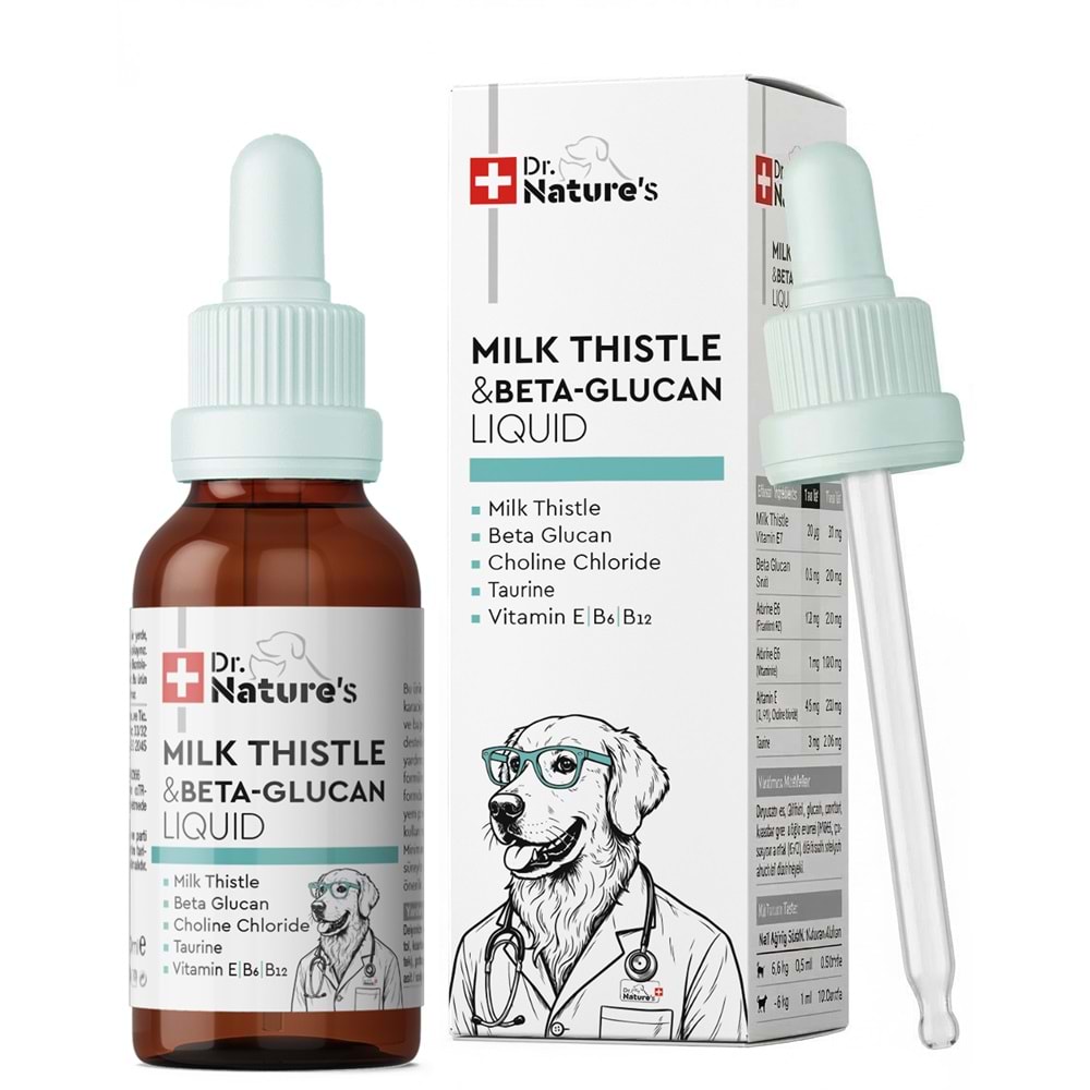 Köpek Milk Thistle ( Devedikeni) Damla 50 ml – Silymarin ve Beta Glukan İçeren Günlük Karaciğer Bakım Desteği