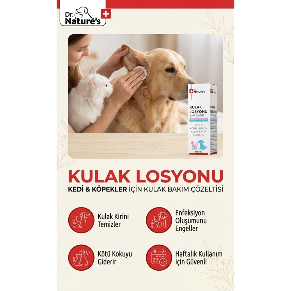 Kedi Köpek Kulak Temizleyici Solüsyon – Hassas kulak Bakımı 50 ml
