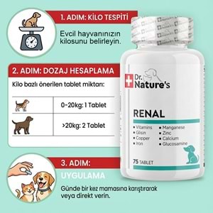Köpekler İçin Renal Destek – Böbrek Fonksiyonlarını Destekleyen Günlük Kullanıma Uygun 75 Tablet