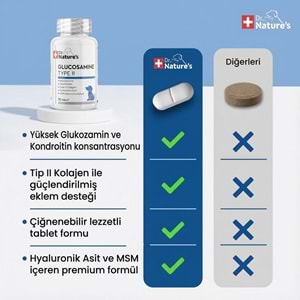 Köpekler İçin Glukozamin Tablet – Eklem ve Kıkırdak Desteği, Hareket Kabiliyeti Takviyesi (75 Tablet)