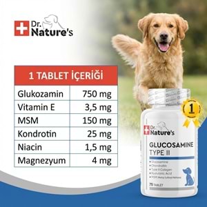 Köpekler İçin Glukozamin Tablet – Eklem ve Kıkırdak Desteği, Hareket Kabiliyeti Takviyesi (75 Tablet)