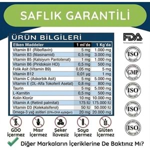 Kedi Multivitamin Likit 50 ml – Taurin ve Omega-3 İçeren Günlük Vitamin Desteği