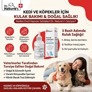 Kedi Köpek Kulak Temizleyici Solüsyon – Hassas kulak Bakımı 50 ml