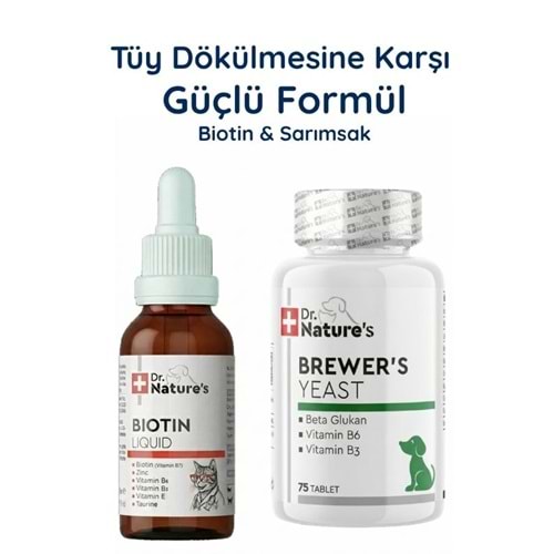 Kedi Biotin Damla + Brewers Yeast Seti – Deri ve Tüy Sağlığı Destek Paketi