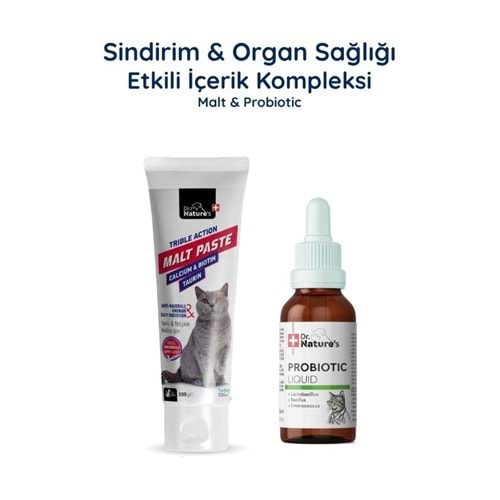 Kedi Malt Macunu + Probiyotik Damla Seti – Sindirim ve Tüy Yumağı Destek Paketi