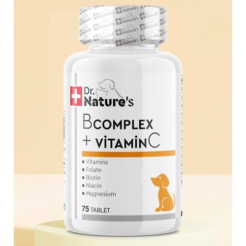 Köpekler İçin B-Complex C Vitamini – Enerji Metabolizması ve Sinir Sistemi Desteği Sağlayan 75 Tablet