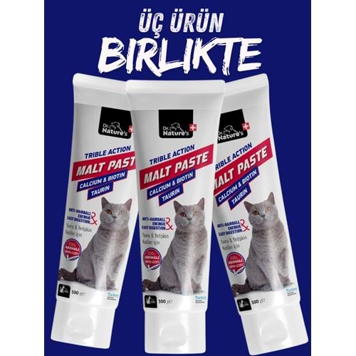Kediler İçin Tüy Yumağı Önleyici ve Sindirim Destekleyici Kedi Malt Macunu – 100g