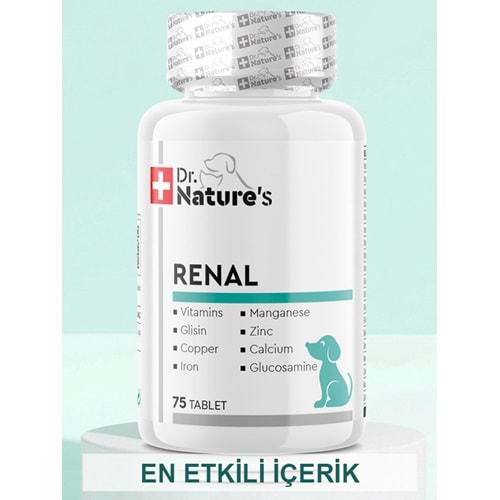 Köpekler İçin Renal Destek – Böbrek Fonksiyonlarını Destekleyen Günlük Kullanıma Uygun 75 Tablet