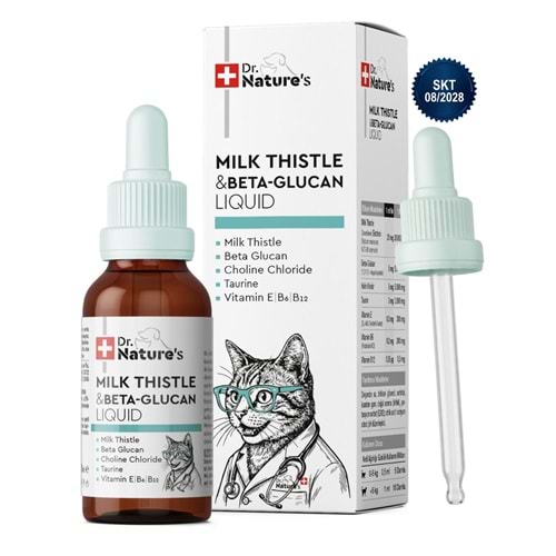 Kedi Milk Thistle ( Devedikeni) Damla 50 ml – Beta Glukan İçeren Günlük Bakım Desteği
