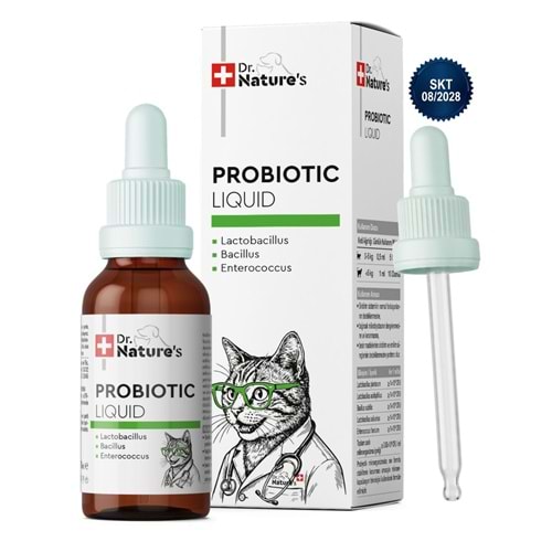 Kedi Probiyotik Damla 50 ml – Canlı Probiyotik İçeren Sindirim Desteği