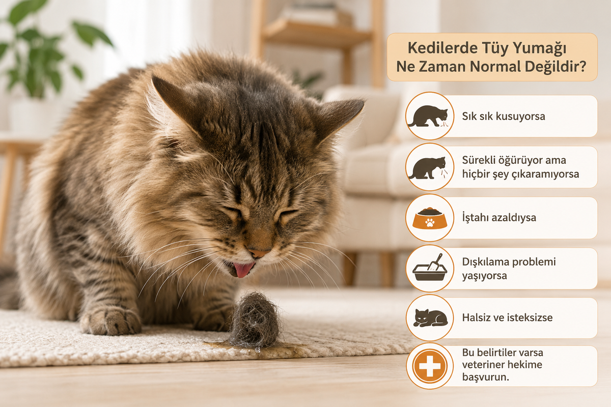 Kedilerde Tüy Yumağı Ne Zaman Normal Değildir?