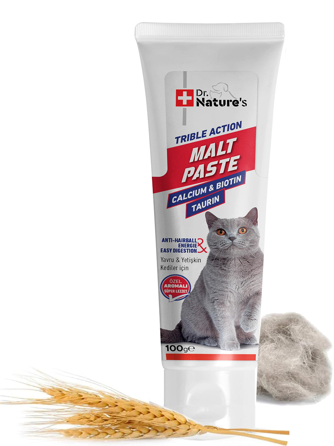 Kediler İçin Malt Macun Tüy Yumağı ve Sindirim Desteği 100gr