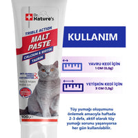 Kediler İçin Malt Macun Tüy Yumağı ve Sindirim Desteği 100gr