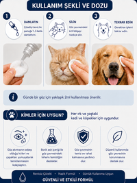 Kedi ve Köpekler İçin Göz Bakım Solüsyonu