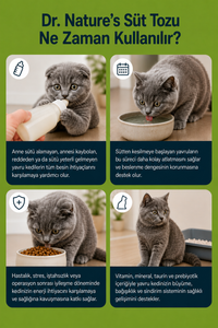 Kitten Milk Yavru Kedi ve Hamile Anne Kedi Besleyici Süt Tozu Taurin ve Prebiyotik Takviyeli 200 Gr