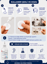 Kedi ve Köpekler İçin Kulak Temizleme Solüsyonu