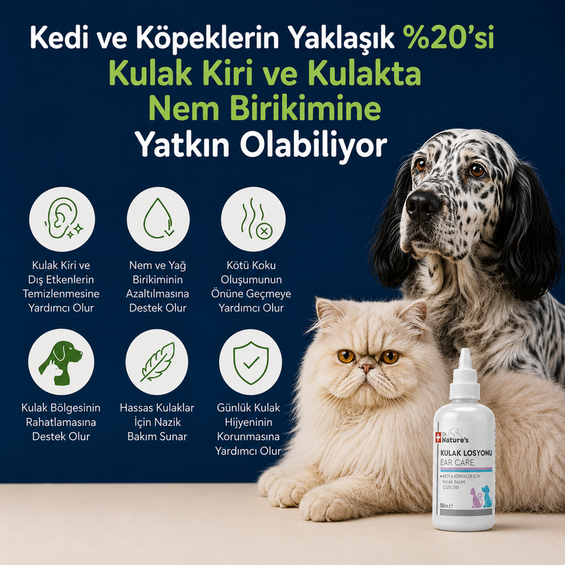 Kedi ve Köpekler İçin Kulak Temizleme Solüsyonu