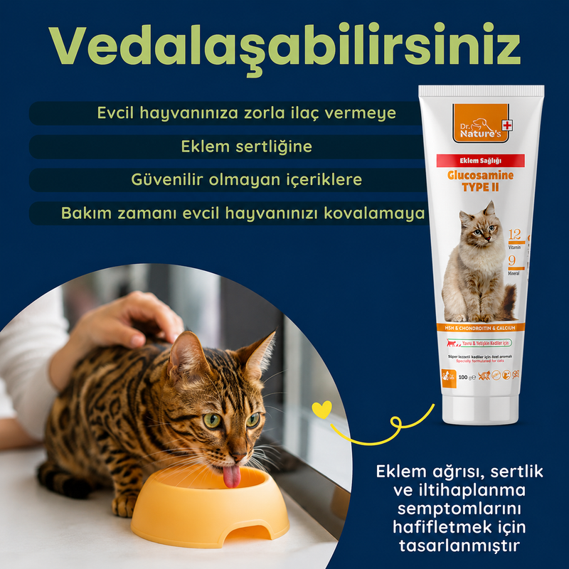 Kedi Glukozamin Maltı 100 gr