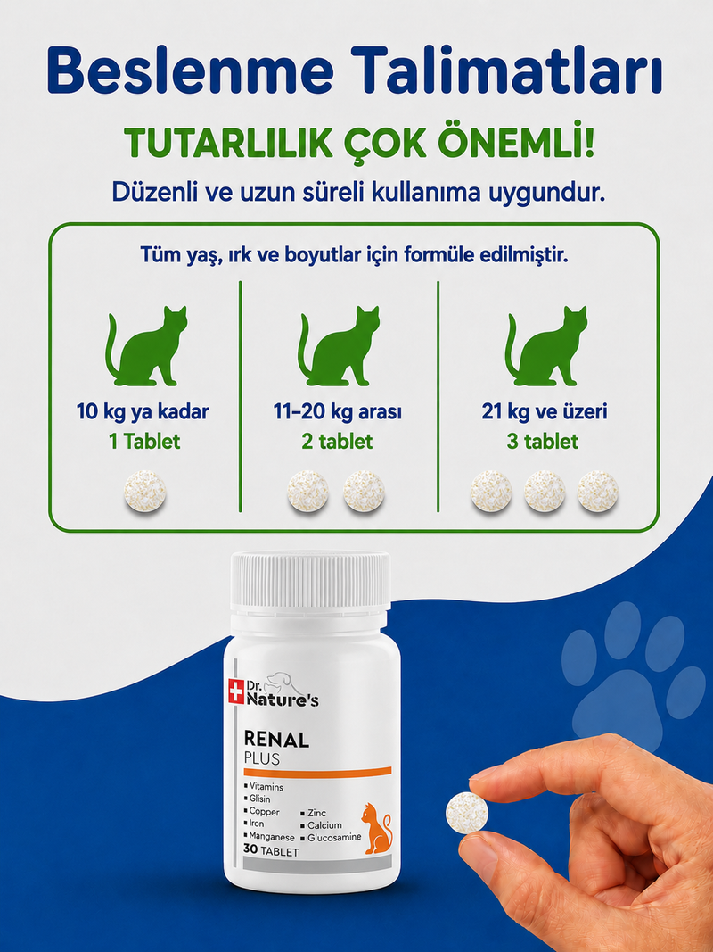 Kedi Renal Destek 30 Tablet