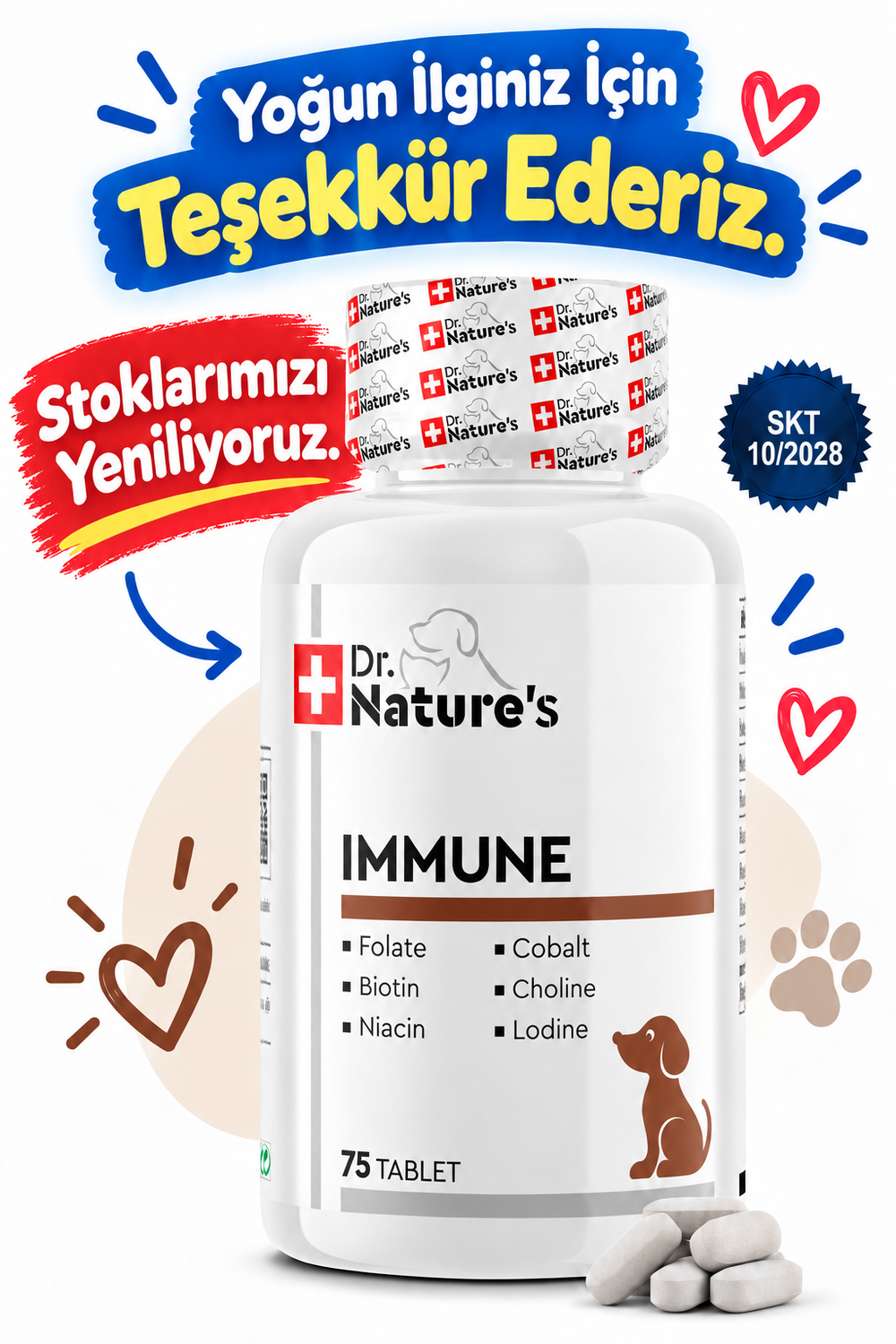 Köpek Multivitamin Immune 75 Tablet