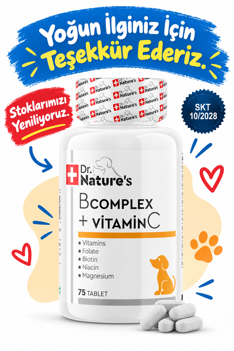 Köpekler İçin B Kompleks C Vitamini 75 Tablet