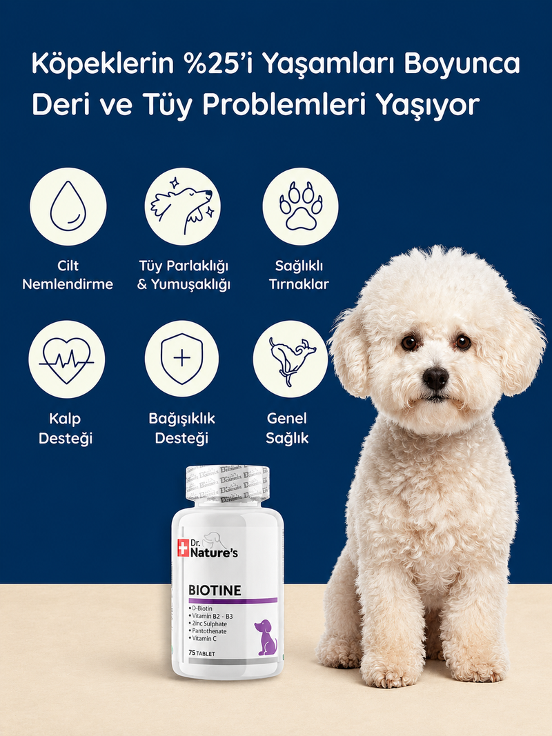 Köpek Biotin 75 Tablet
