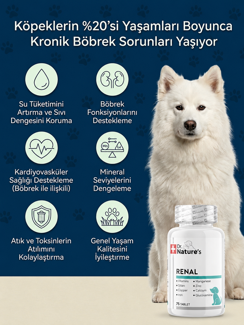 Köpek Renal Destek 75 Tablet
