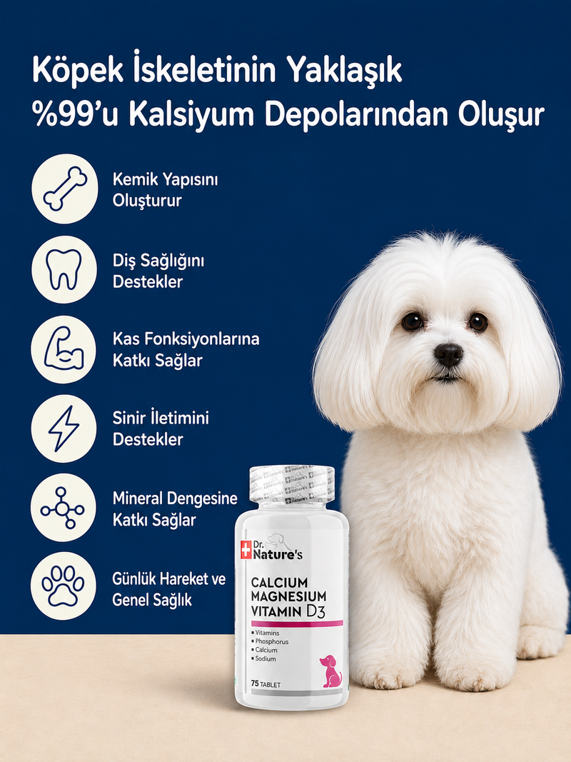 Köpek Kalsiyum 75 Tablet