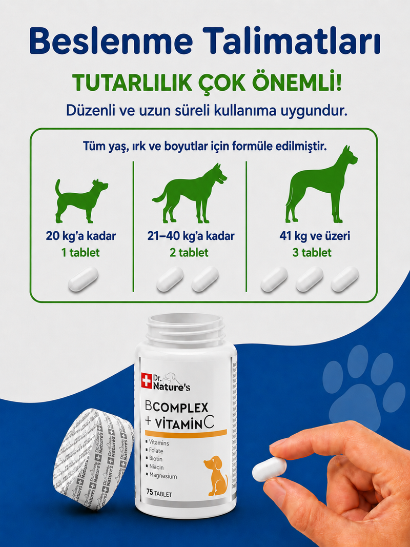 Köpek B Complex ve C Vitamini  75 Tablet