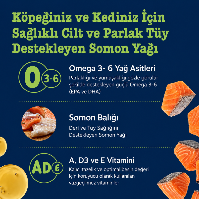 Kedi ve Köpek Omega 3 Somon Yağı 150 ml