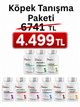 Köpek Tablet Tanışma Paketi – Glukozamin, Biotin, Immune, Milk Thistle, B Complex, Cardiac, Renal, Brewers Yeast ve Calcium Seti - 9'lu Tablet Destek Seti