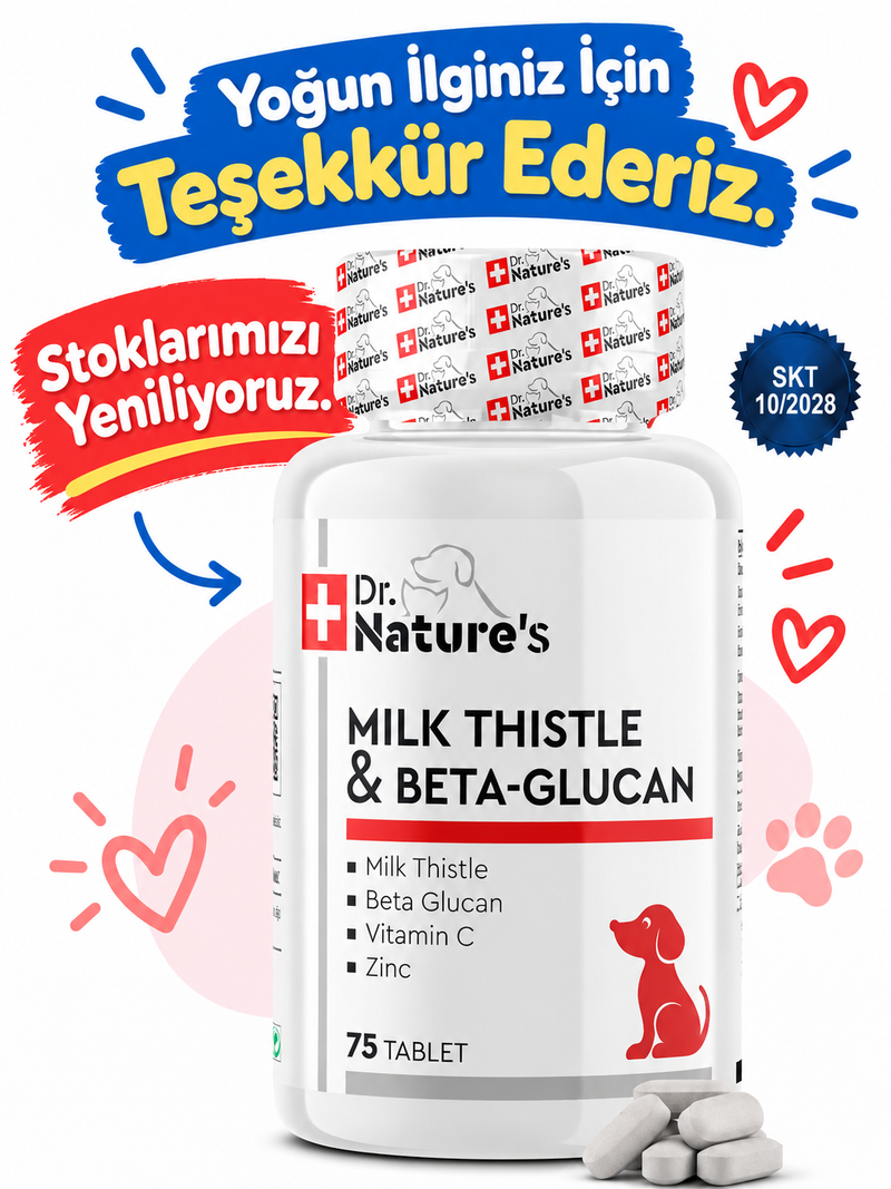 Köpek Milk Thistle ve Beta Glukan 75 Tablet