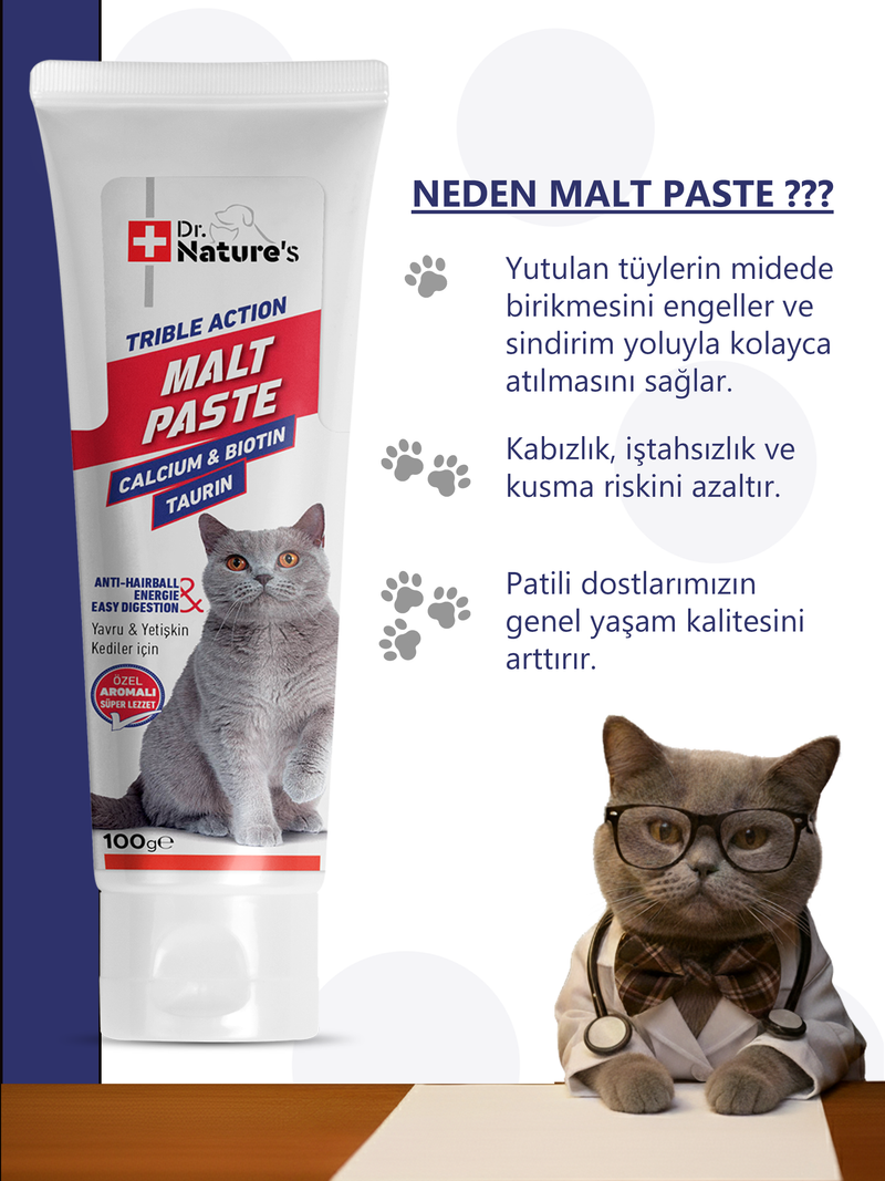 Kedi Maltı ve Somon Yağı Seti – 2 Adet Malt Macunu + 1 Adet Omega 3 Somon Yağı