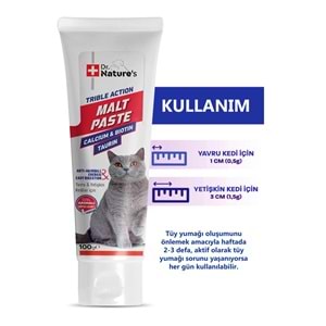 Kediler İçin Malt Macun Tüy Yumağı ve Sindirim Desteği 100gr